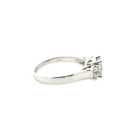14k White Gold Princess Cut Three-Stone 1.72cttw Diamond Engagement Ring2