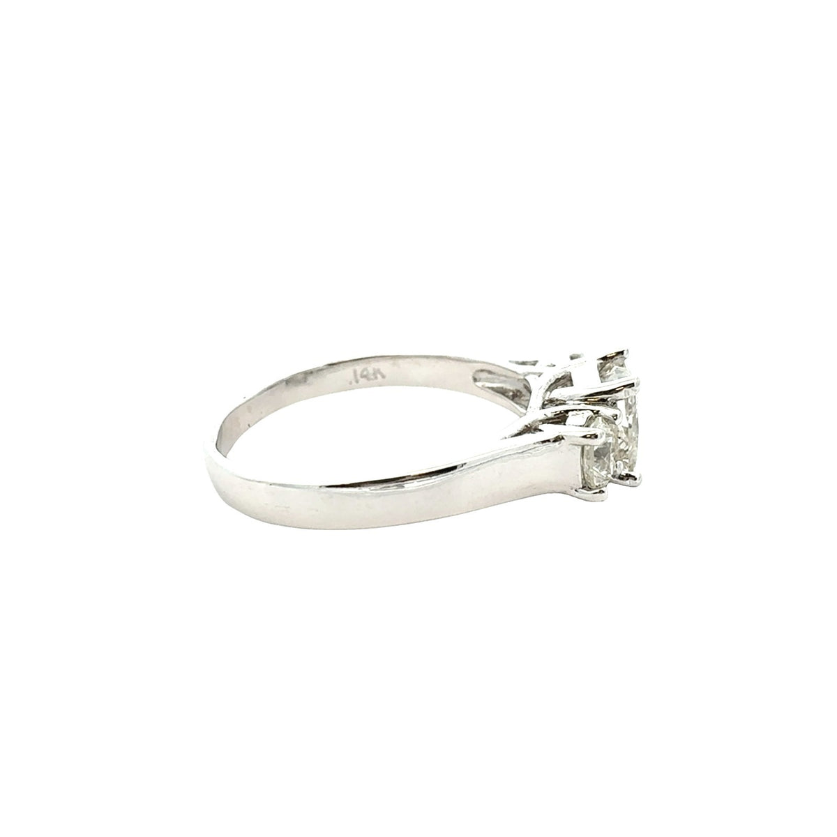 14k White Gold Princess Cut Three-Stone 1.72cttw Diamond Engagement Ring2