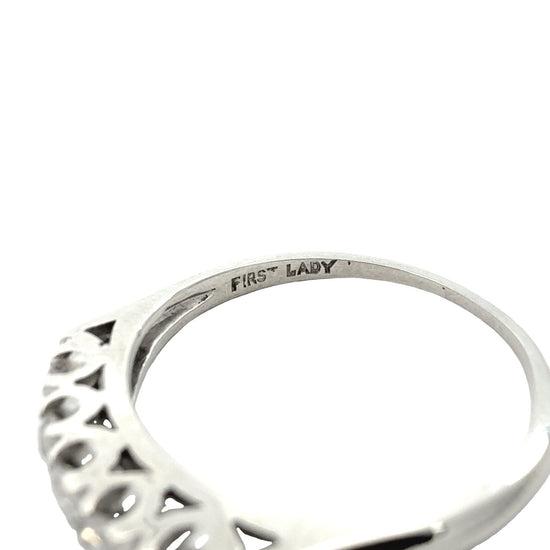 18k White Gold Stamped 0.73cttw Diamond Engagement Ring and 0.23cttw Band Set11