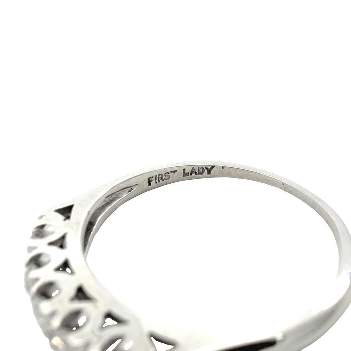 18k White Gold Stamped 0.73cttw Diamond Engagement Ring and 0.23cttw Band Set11