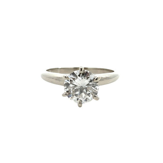 14k White Gold 1.16tcw Diamond Solitaire Engagement Ring1