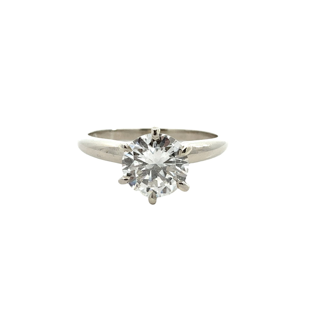 14k White Gold 1.16tcw Diamond Solitaire Engagement Ring1