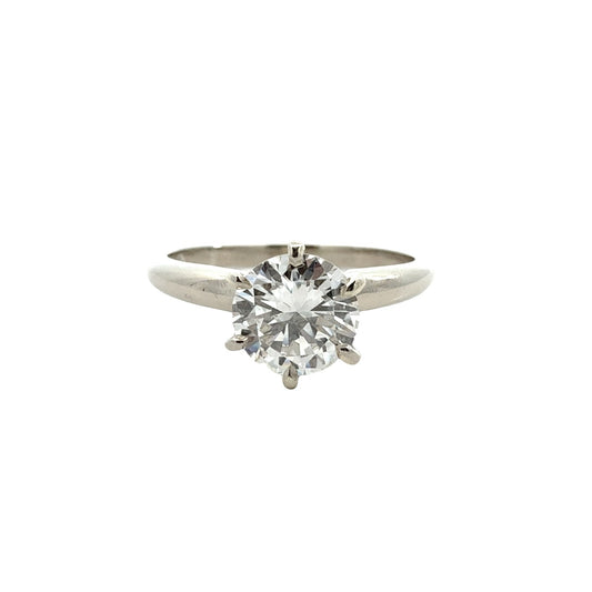 14k White Gold 1.16tcw Diamond Solitaire Engagement Ring1