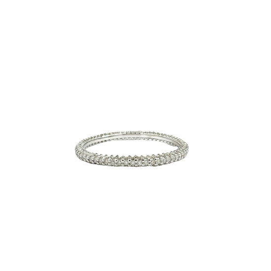 14k White Gold Pavé 0.68cttw Diamond Eternity Wedding Band2
