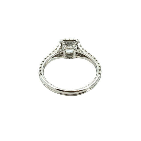 14k White Gold Split Shank 1.83cttw (1.02tcw) Diamond Halo Engagement Ring3