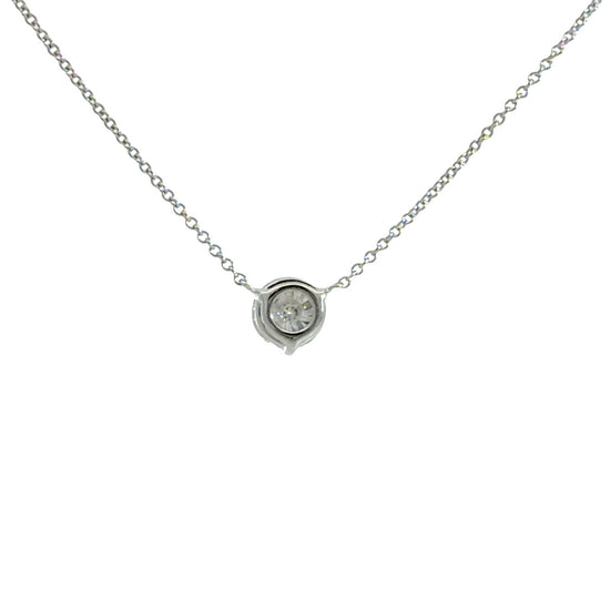 14k White Gold 0.80tcw Diamond Solitaire Pendant Necklace3