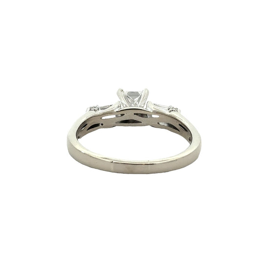 14k White Gold 0.90ctw Princess Cut Diamond Engagement Ring Size 73