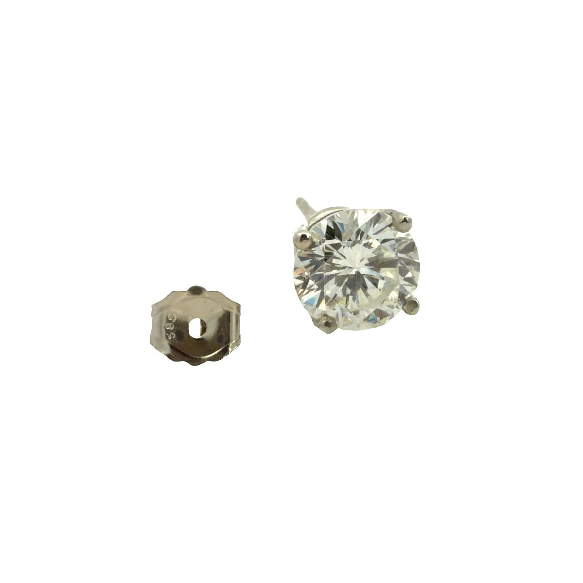 NEW 14k White Gold Round Brilliant 1.83cttw Diamond Stud Earrings1