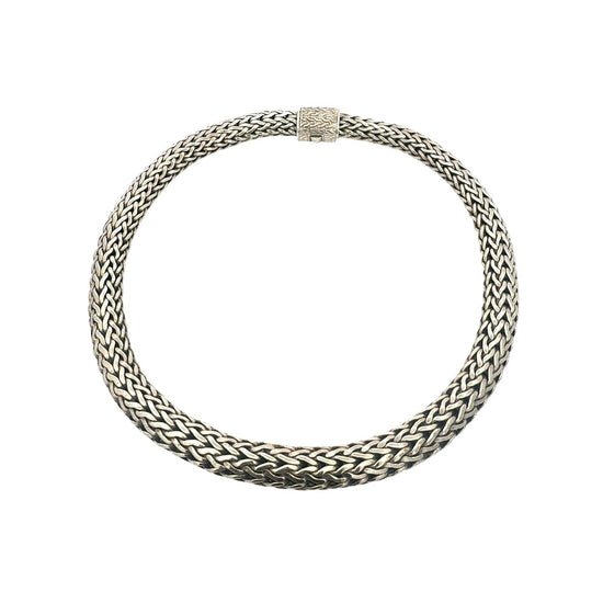 John Hardy Sterling Silver Woven Chain Necklace1