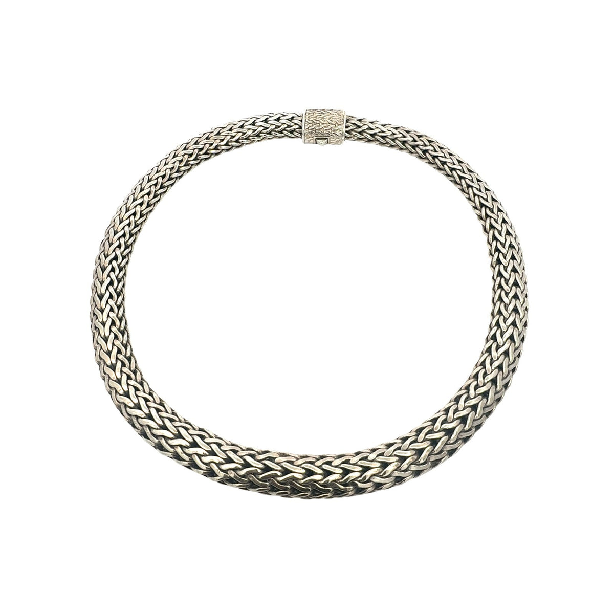 John Hardy Sterling Silver Woven Chain Necklace1