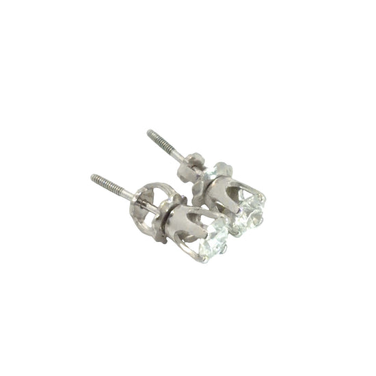 14k White Gold 0.37cttw Diamond Stud Earrings2