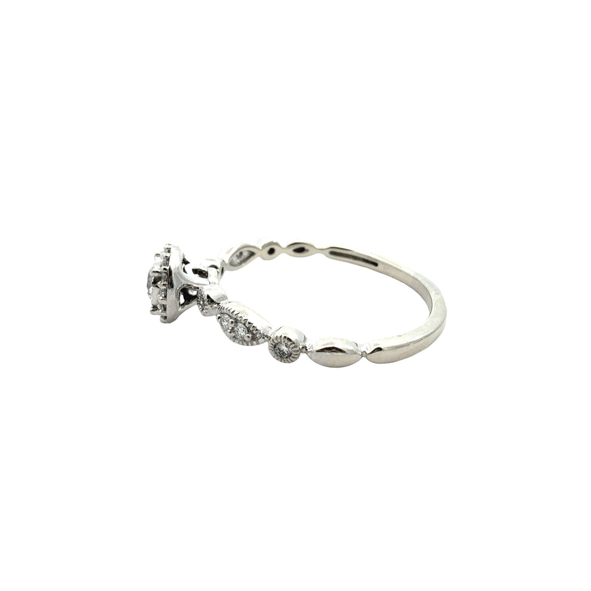 Vintage 10k White Gold 0.50cttw Diamond Wedding Set6