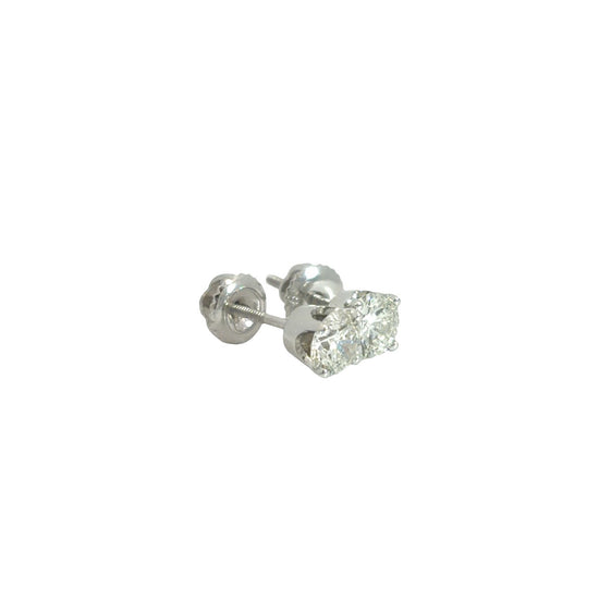 14k White Gold 1.02cttw Diamond Stud Earrings2