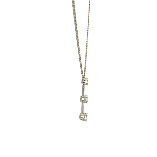 Roberto Coin 18k White Gold Three-Stone 0.71cttw Diamond Pendant Necklace5