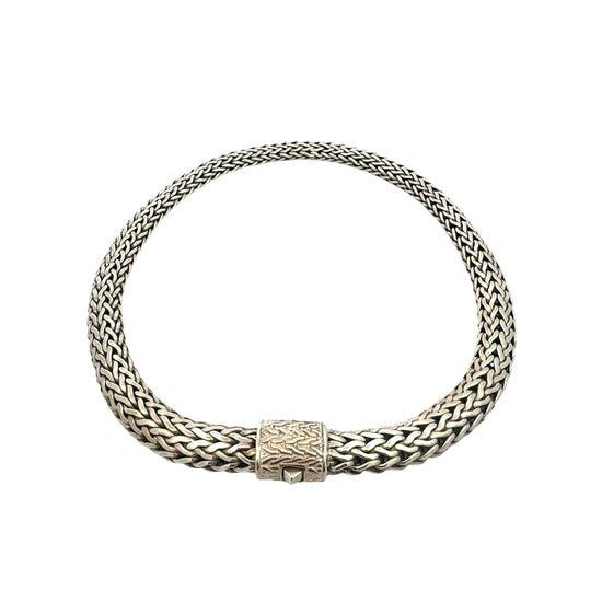 John Hardy Sterling Silver Woven Chain Necklace3