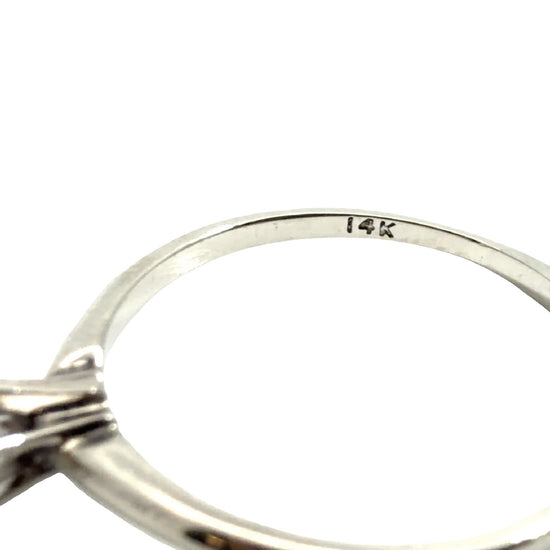 14k White Gold Solitaire Ring with Round Brilliant Cut 0.50ctw Diamond5