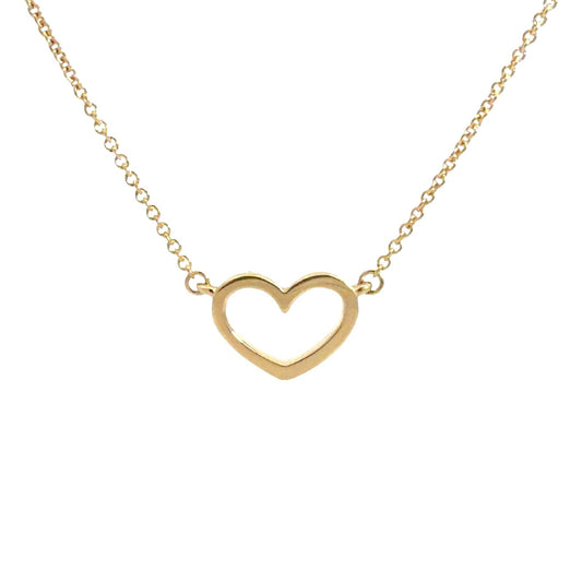James Avery 14k Yellow Gold Heart Pendant Necklace 18"1