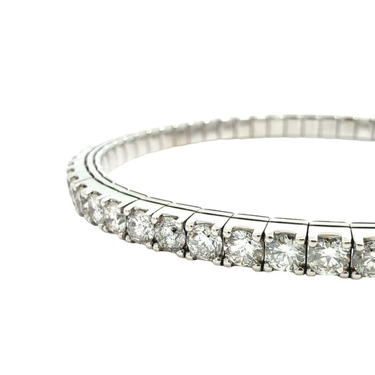 NEW 14k White Gold 6.55cttw Diamond Flexible Tennis Bracelet1