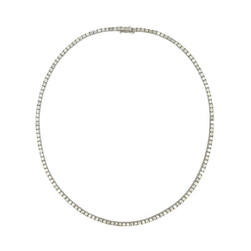 14k White Gold 10.19cttw Diamond Tennis Necklace0