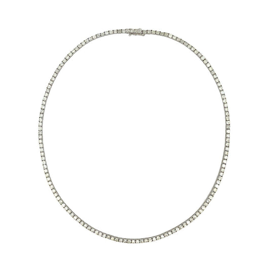 14k White Gold 10.19cttw Diamond Tennis Necklace0