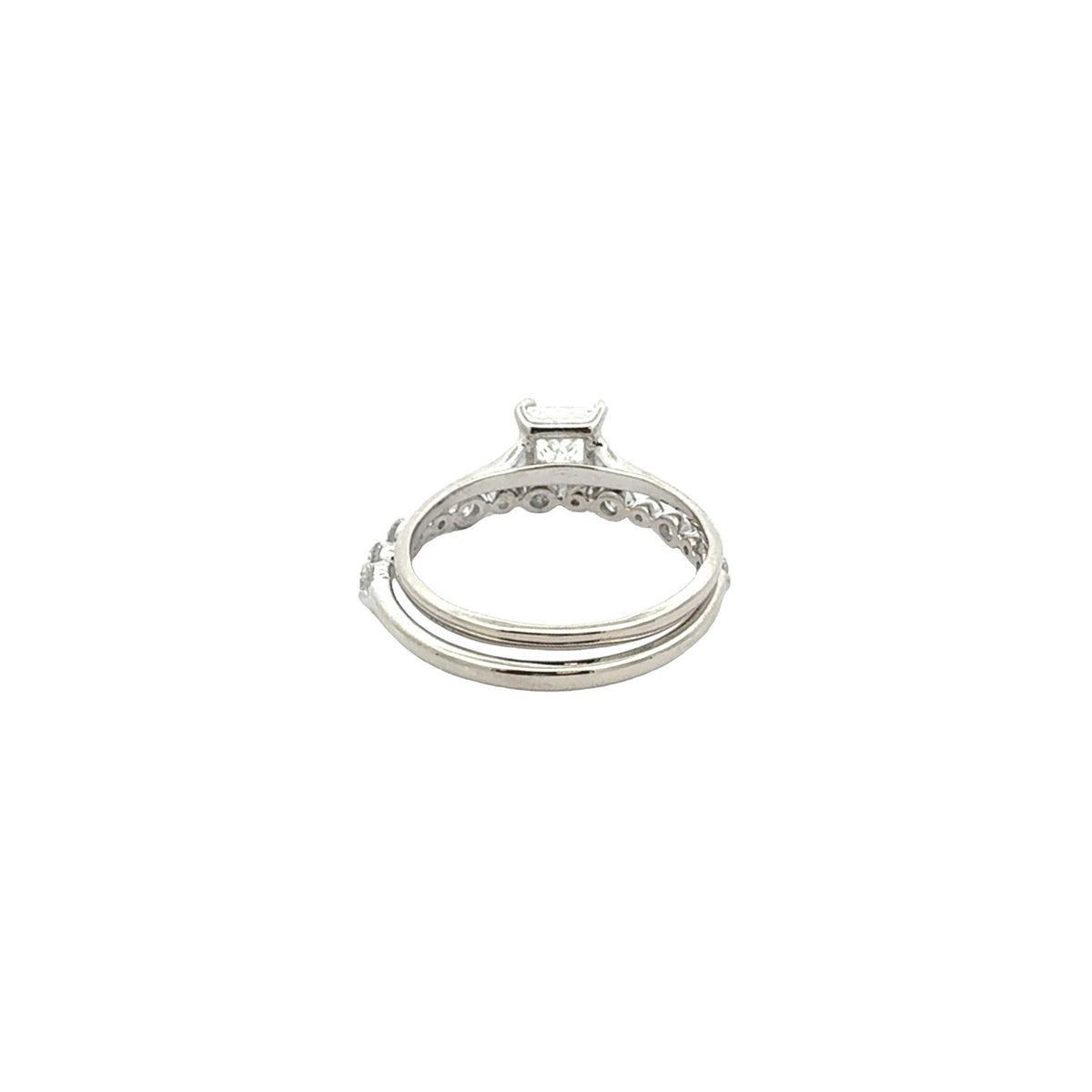14k White Gold Princess-Cut 2.04cttw Diamond Bridal Set4