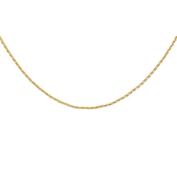 14k Yellow Gold Stamped Woven Chain Necklace0