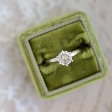 14k White Gold 1.16tcw Diamond Solitaire Engagement Ring0