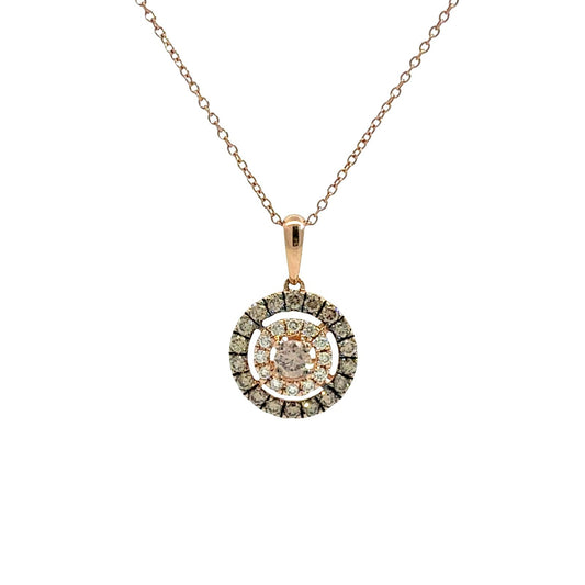 Le Vian 14k Rose Gold 0.61cttw Diamond Halo Pendant Necklace1
