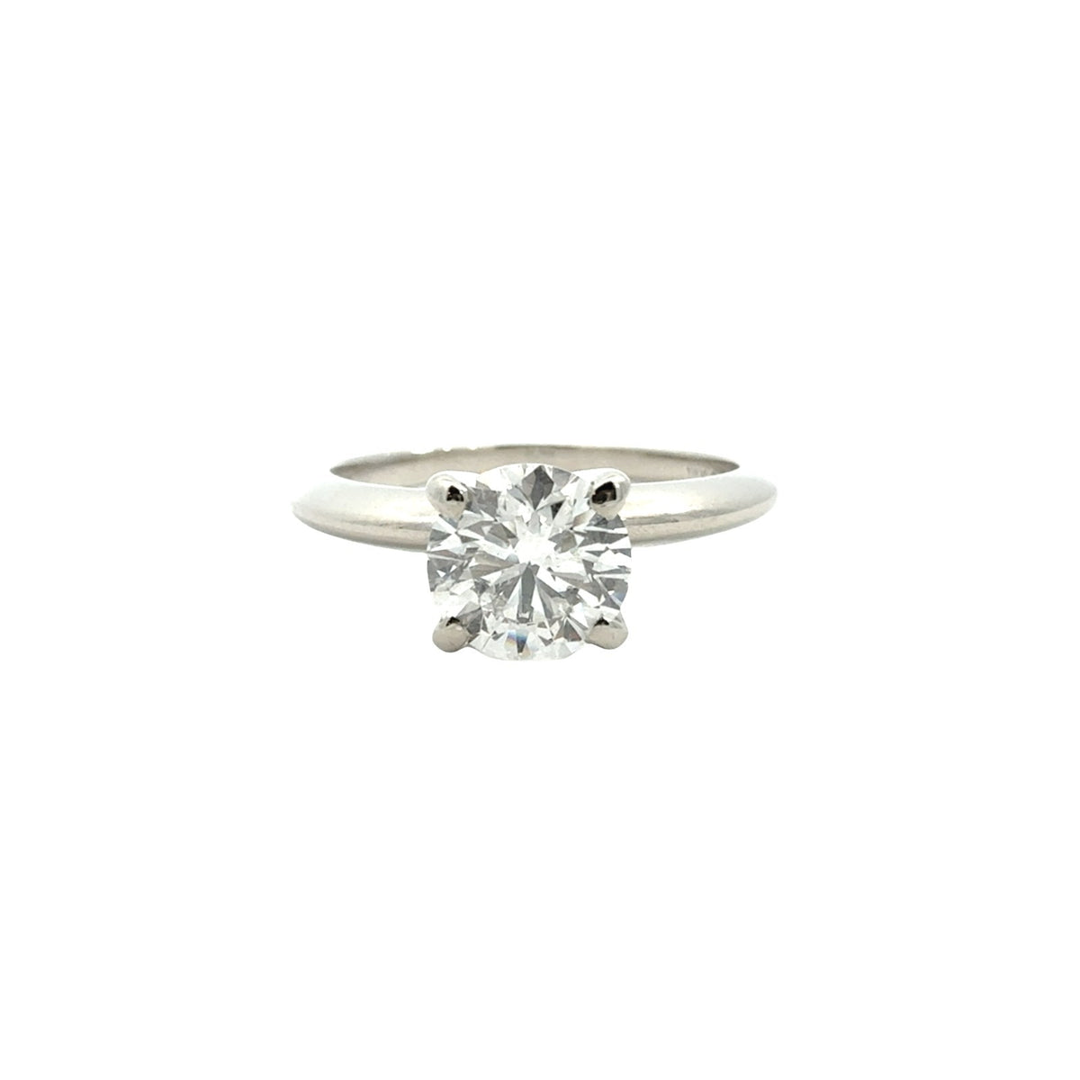 14k White Gold Round Brilliant 1.04tcw Diamond Solitaire Engagement Ring1