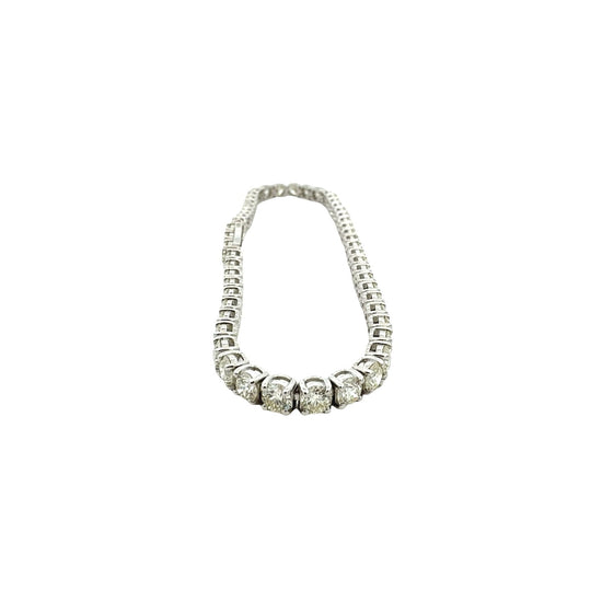 14k White Gold 8.75cttw Diamond Tennis Bracelet 7.5"4