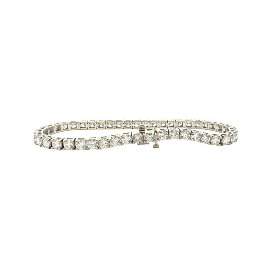 14k White Gold 8.05cttw Lab-Grown Diamond Tennis Bracelet4