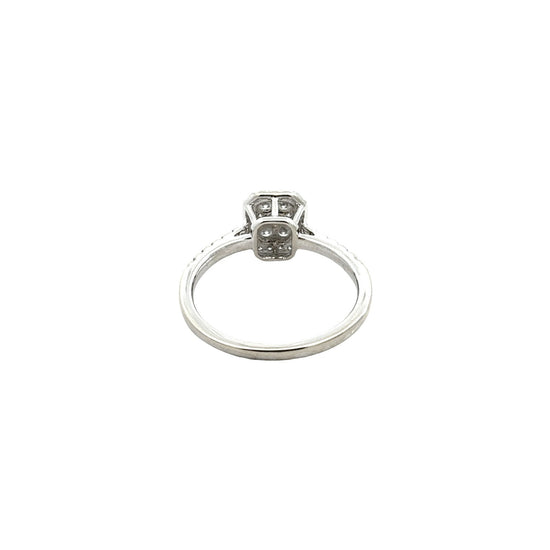 10k White Gold 0.52cttw Diamond Cluster Halo Engagement Ring4