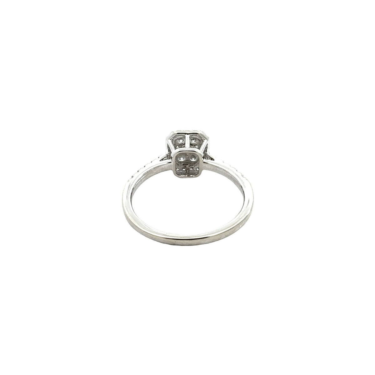 10k White Gold 0.52cttw Diamond Cluster Halo Engagement Ring4