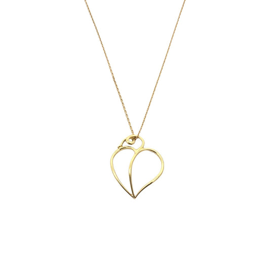 Vintage Tiffany & Co. 18k Yellow Gold Paloma Picasso Loving Heart Necklace0