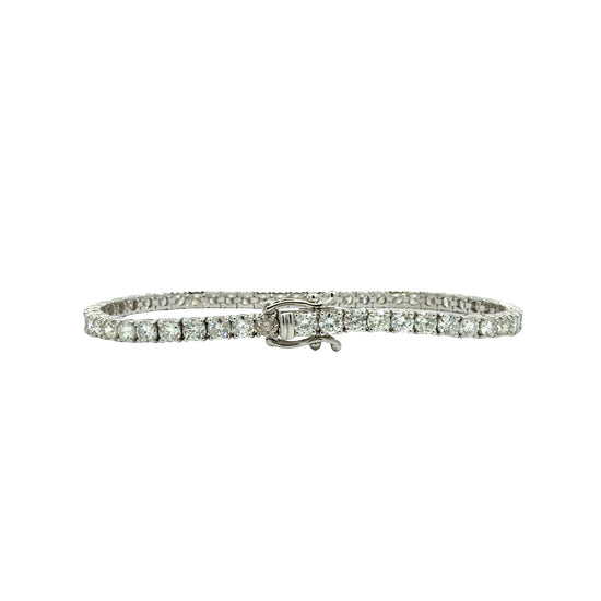 NEW 14k White Gold and 6.37cttw Diamond Tennis Bracelet3