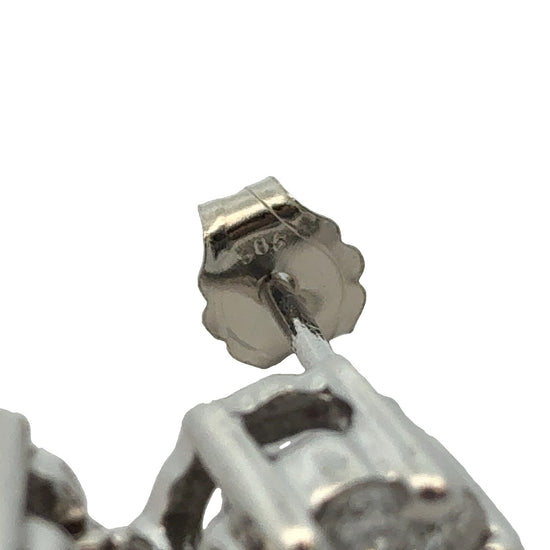14k White Gold and 1.89ctw Diamond Tiered Floral Drop Earrings6