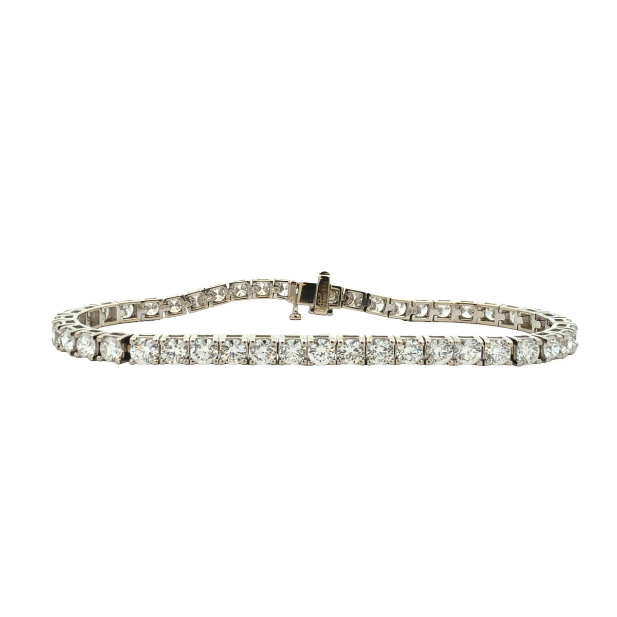 14k White Gold 8.05cttw Lab-Grown Diamond Tennis Bracelet1