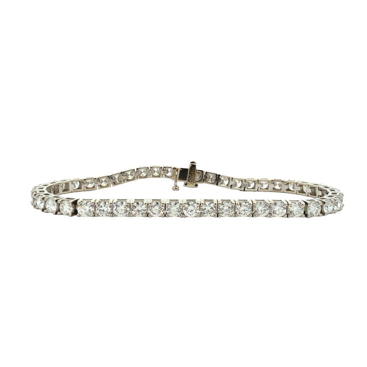 14k White Gold 8.05cttw Lab-Grown Diamond Tennis Bracelet1