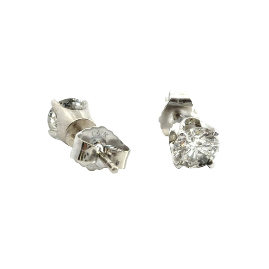 14k White Gold 0.72cttw Diamond Stud Earrings3
