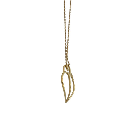Vintage Tiffany & Co. 18k Yellow Gold Paloma Picasso Loving Heart Necklace4