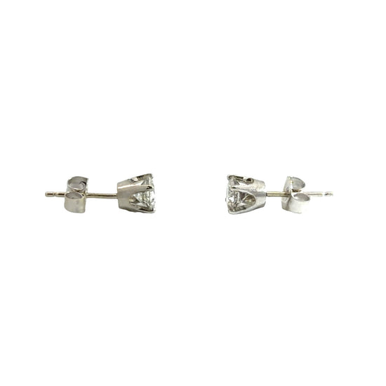 14k White Gold 0.72cttw Diamond Stud Earrings1