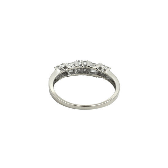 14k White Gold 0.52cttw Diamond Baguette and Round Anniversary Band Ring4