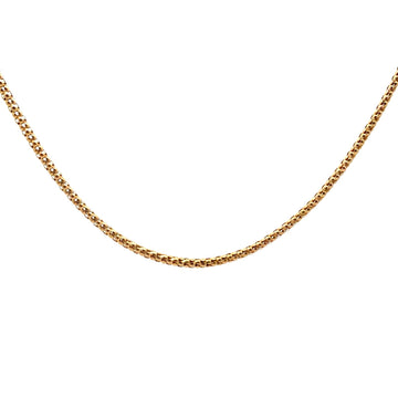 14k Yellow Gold Popcorn Link Chain Necklace 16"0