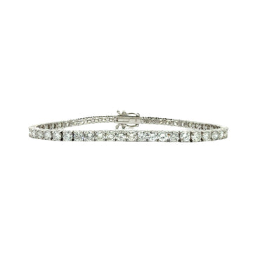 NEW 14k White Gold and 6.37cttw Diamond Tennis Bracelet0