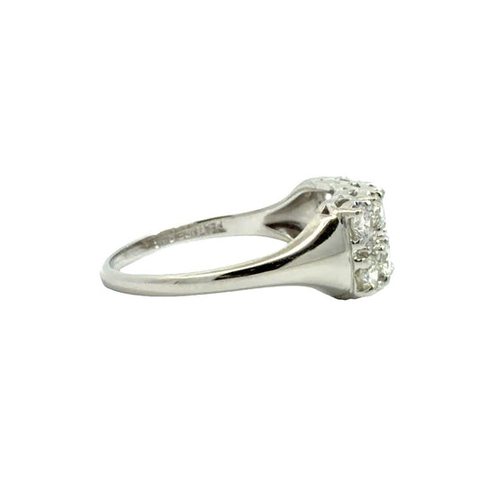 14k White Gold MultiStone 1.10ctw Round Brilliant Diamond Ring Size 91