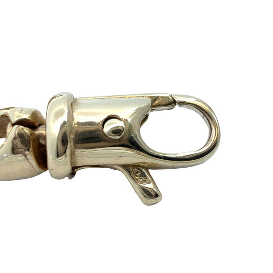 14k Two-Tone Yellow Gold Double Square Link Chain Bracelet 8.25"4