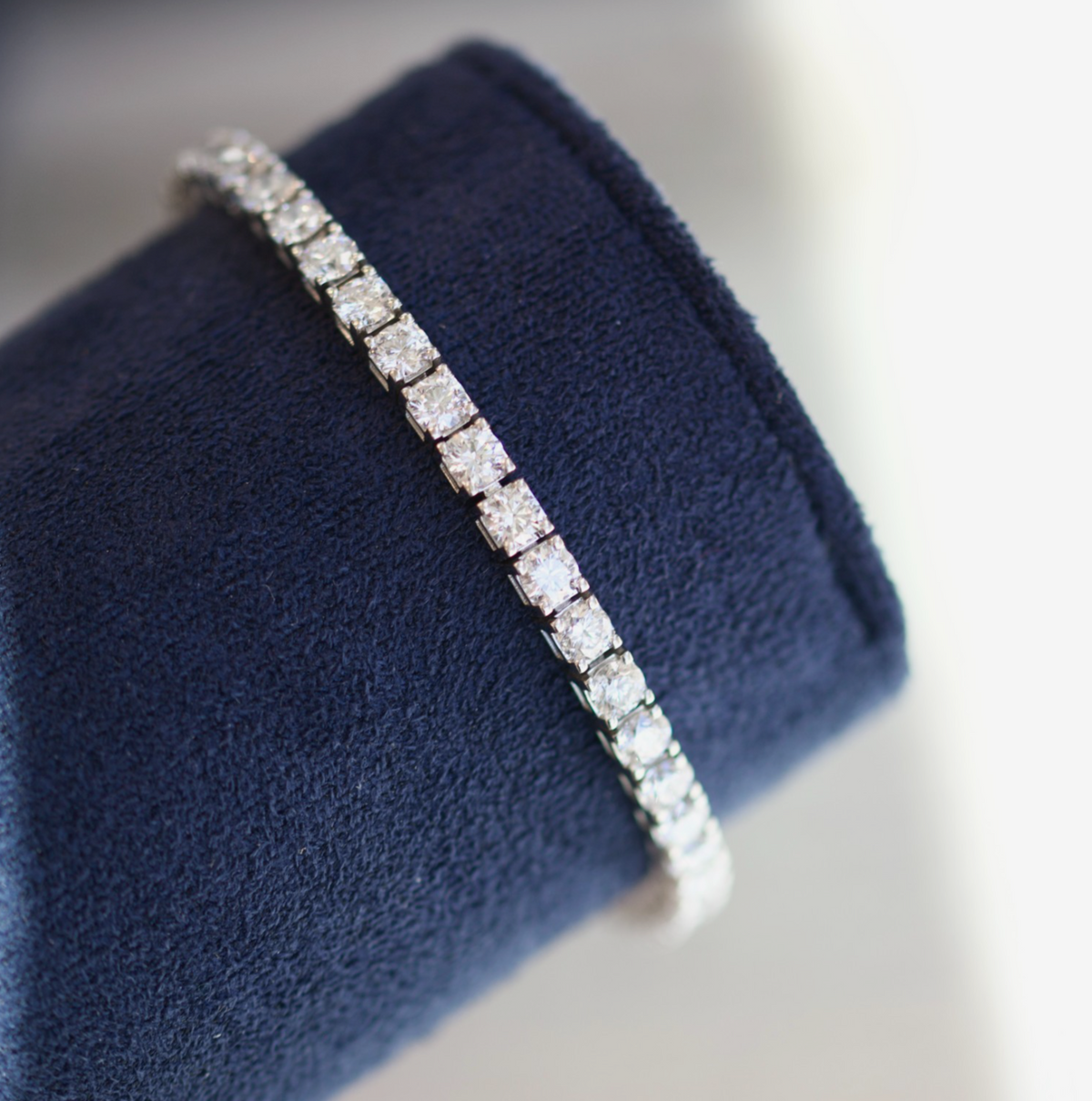 14k White Gold 8.05cttw Lab-Grown Diamond Tennis Bracelet0