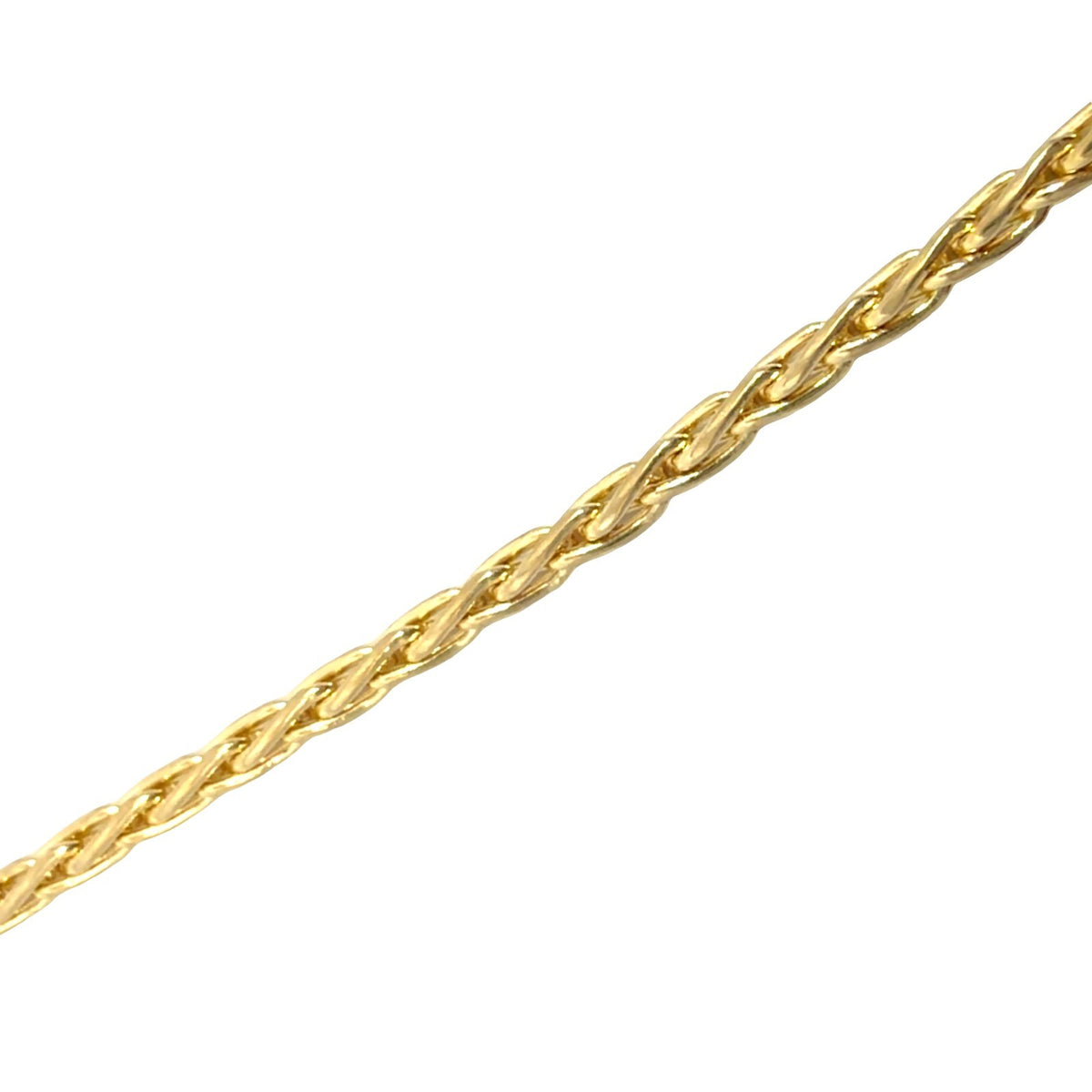 14k Yellow Gold Stamped Woven Chain Necklace1