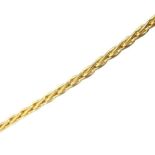 14k Yellow Gold Stamped Woven Chain Necklace1
