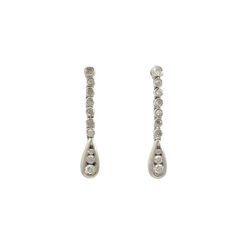 10k White Gold 0.48cttw Diamond Teardrop Dangle Earrings0